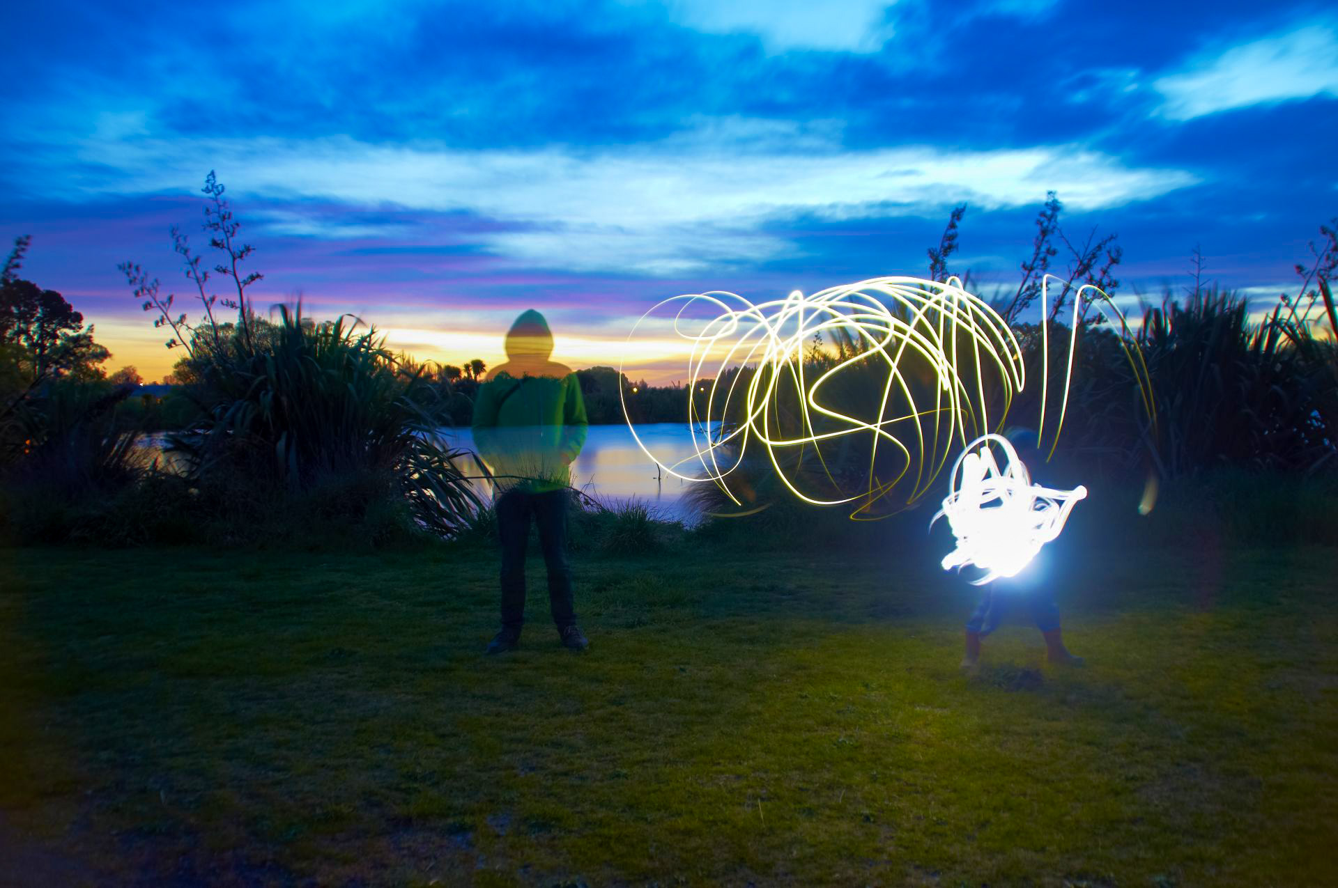 Light painting with the family