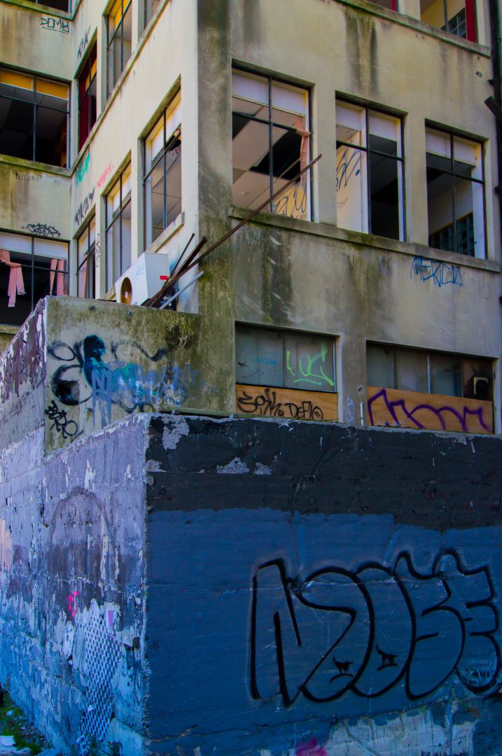 Abandoned building in Christchurch, New Zealand