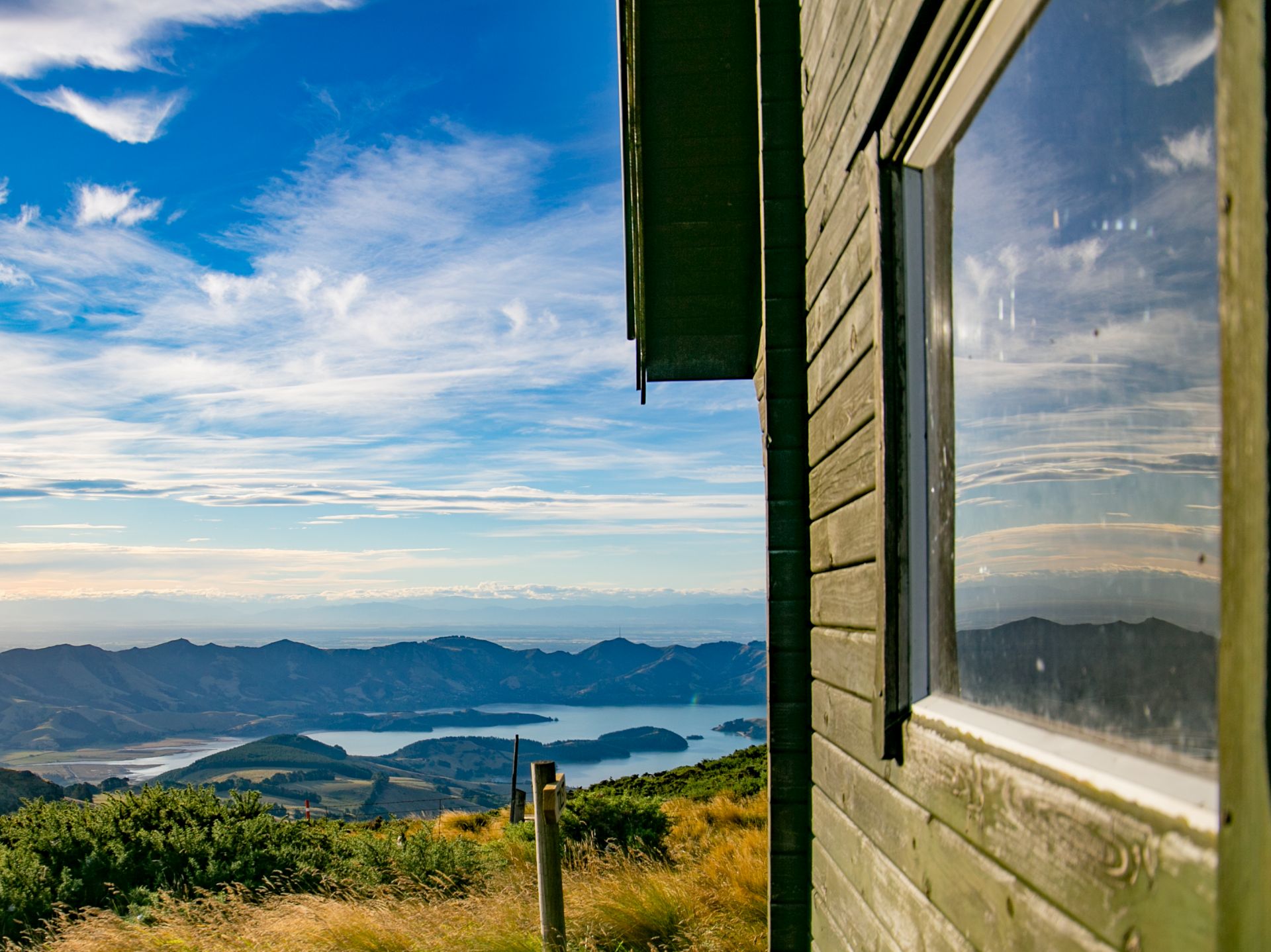 Reflections off Mount Herbert Shelter, Banks Peninsula