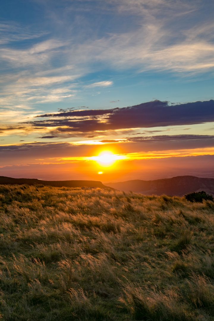 Sunset from Mount Herbert, Banks Peninsula
